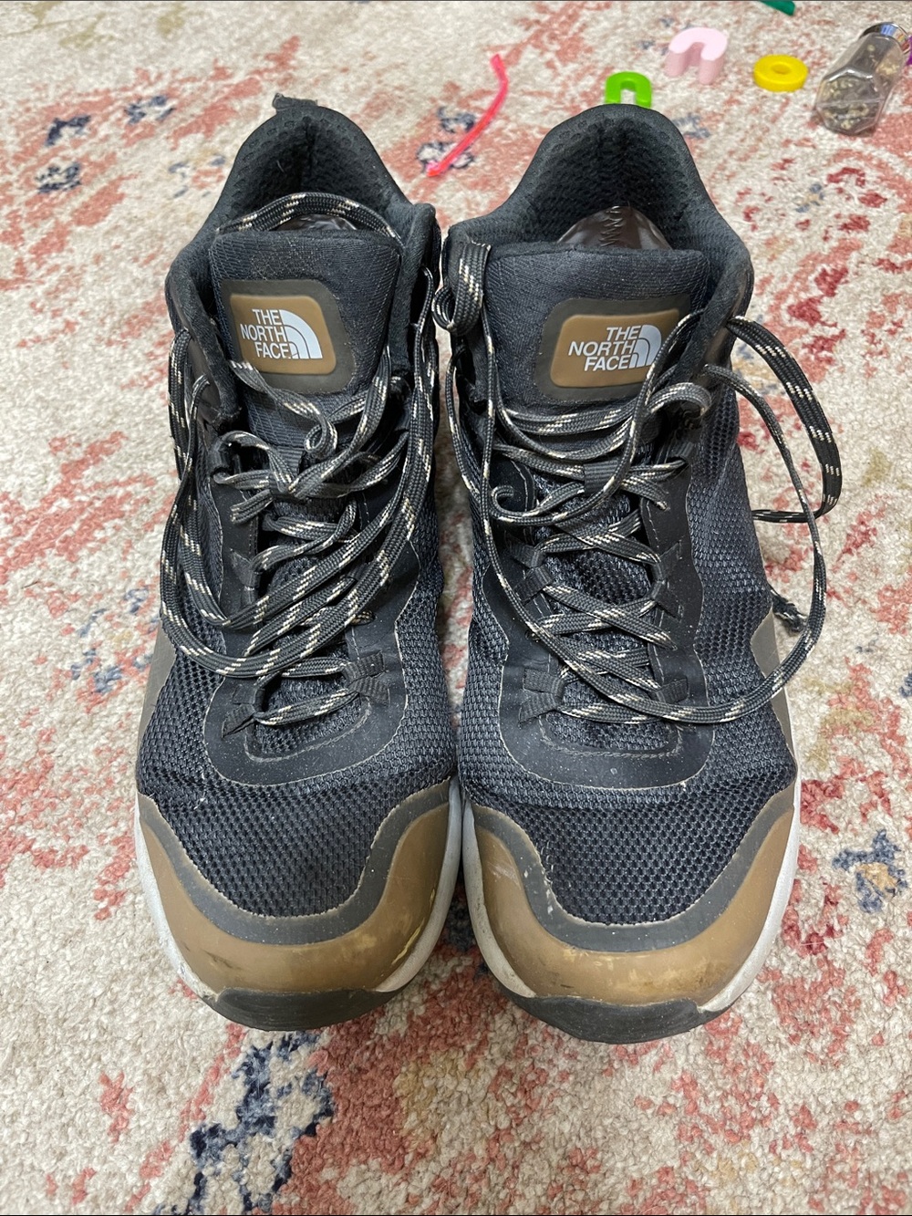 The North Face Men's Black and Brown Hiking Boots
